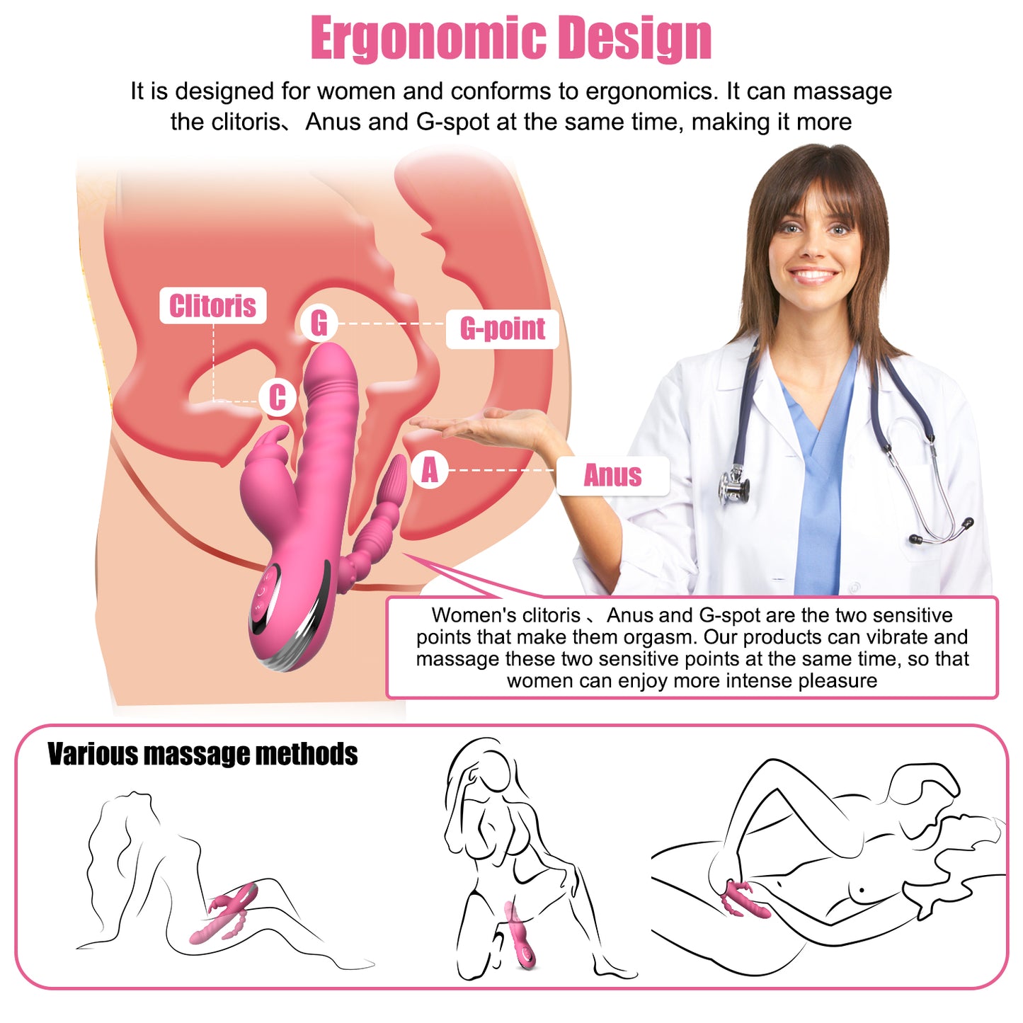 G-Spot Vibrator – Multi-Sensory Pleasure for Intense Female Sex Toys Orgasms