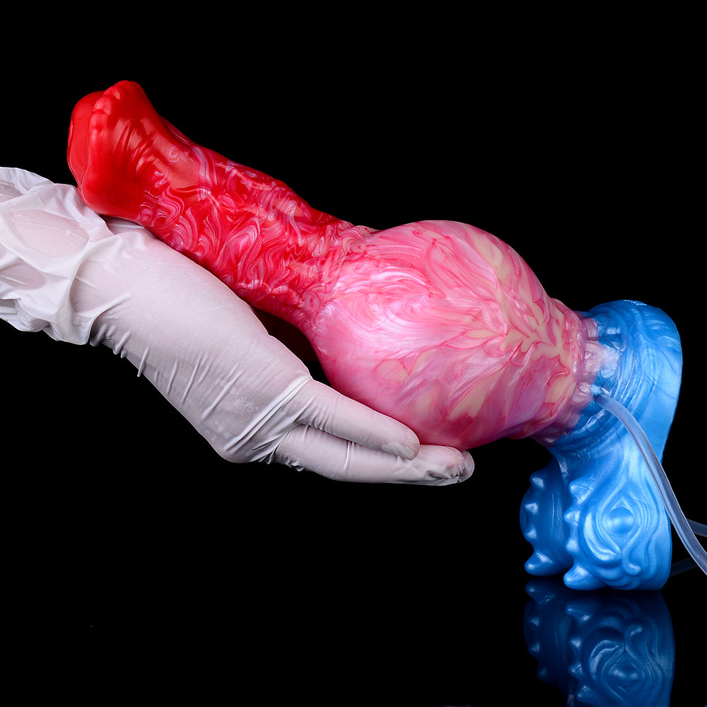 Water-Spraying and Inflating Giant Testicle Dildo — Ultimate Fantasy Sex Toy