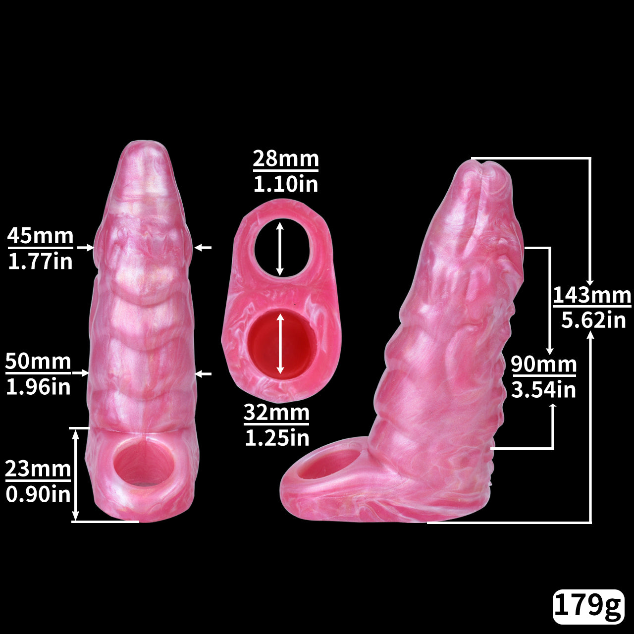 Pink Silicone 5.5 inch Penis Sleeve – Fantasy Penis Extender Malesex Toys