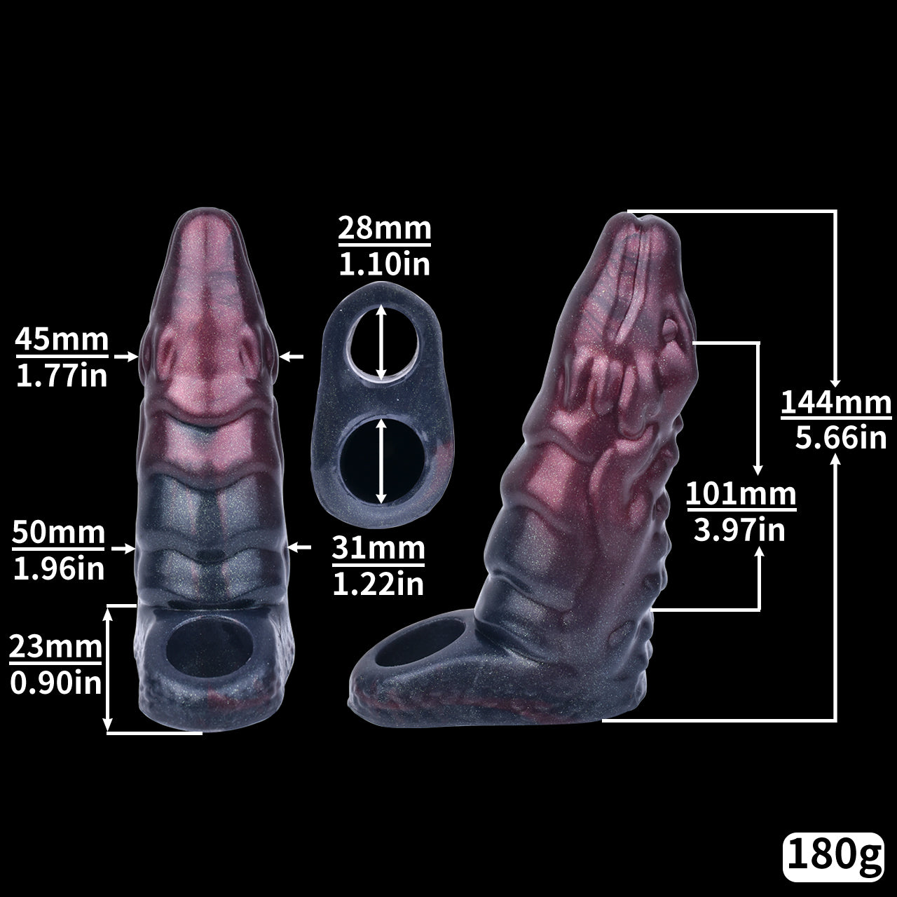 Thick Silicone 5.5 inch Penic Sleeve - Support Creates Cock Extender Male Toys