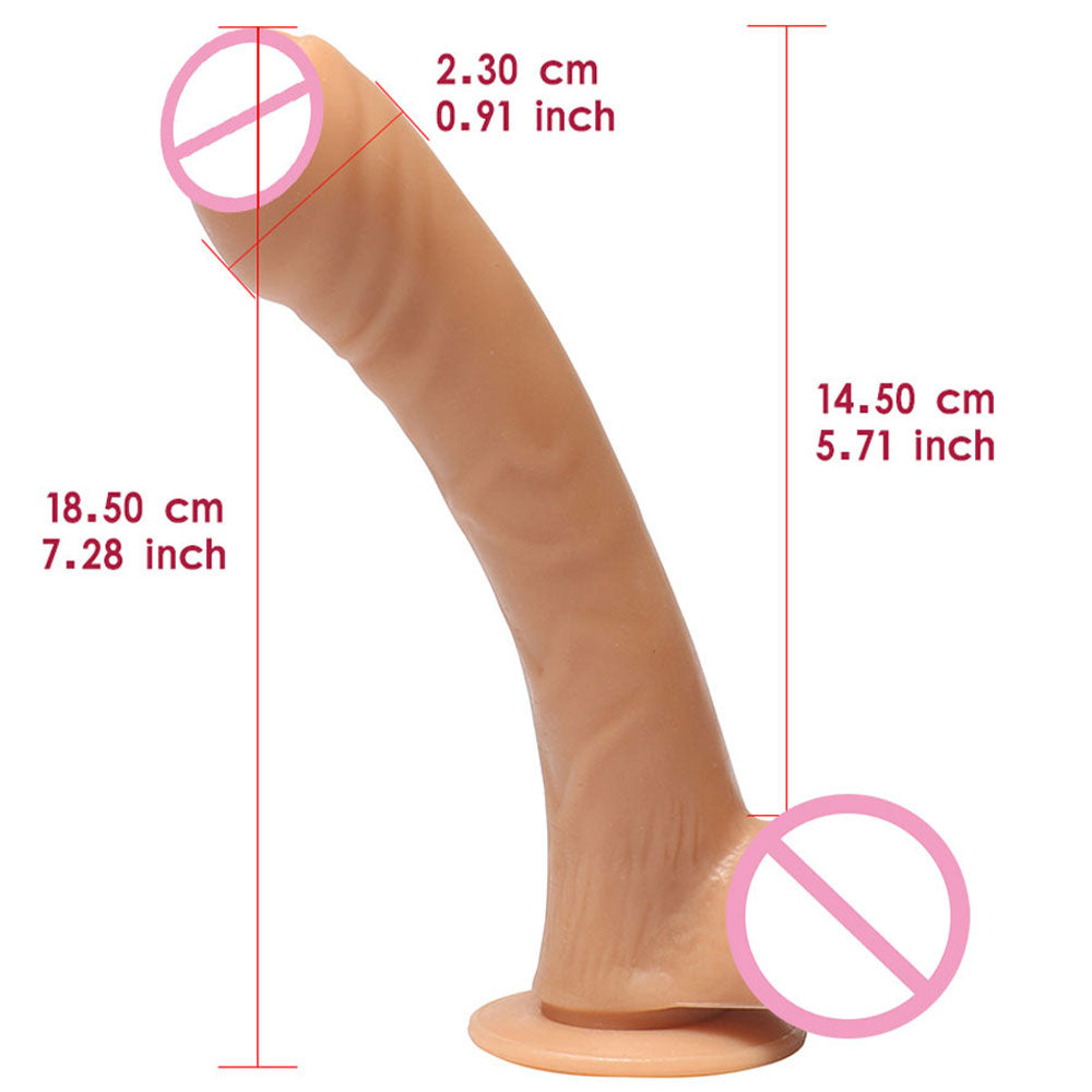 Consolador anal con ventosa de silicona: juguetes sexuales femeninos realistas para masturbación vaginal.