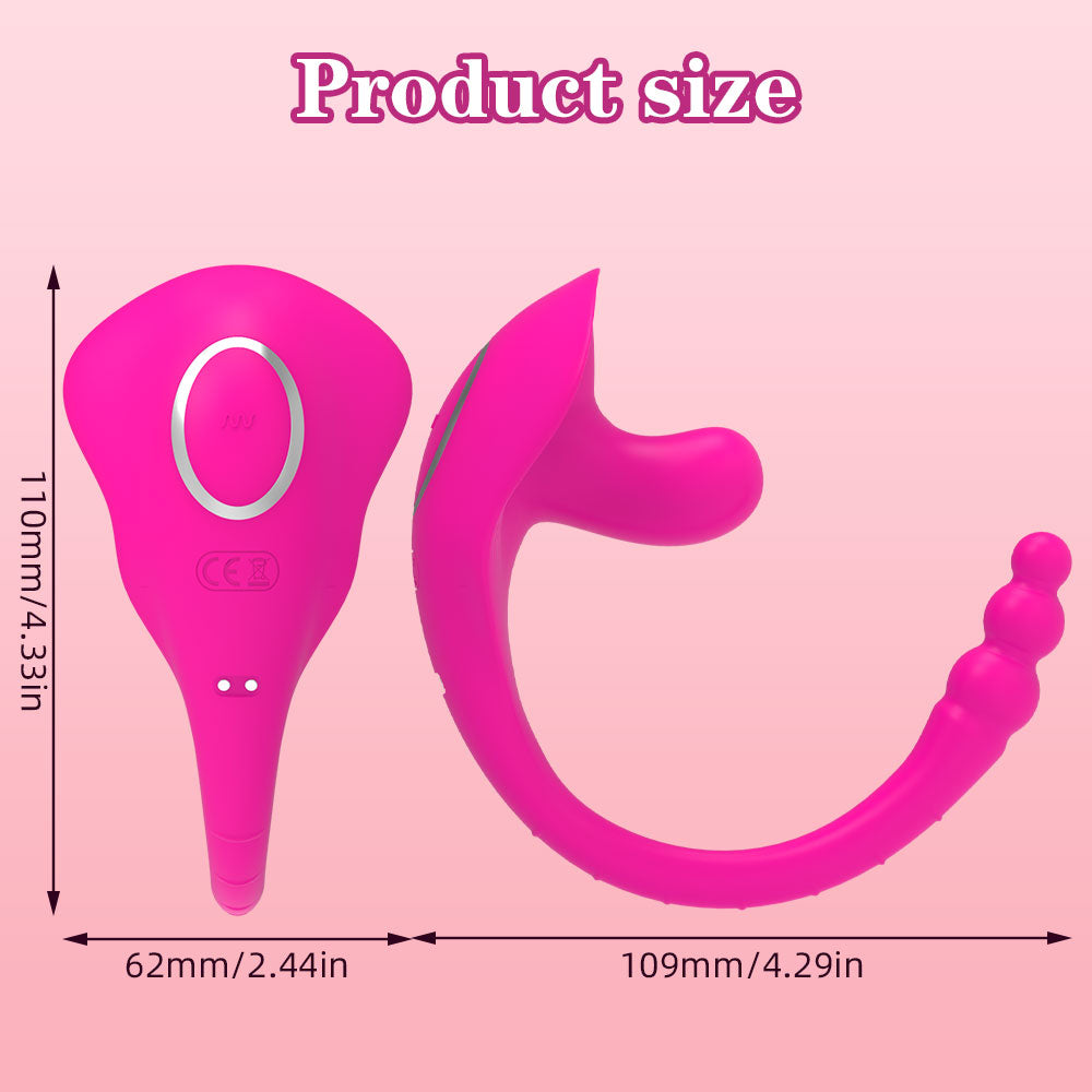 Double Stimulus Vagina Anal Plug Vibrator – Silicone Thrusting Female Masturbation
