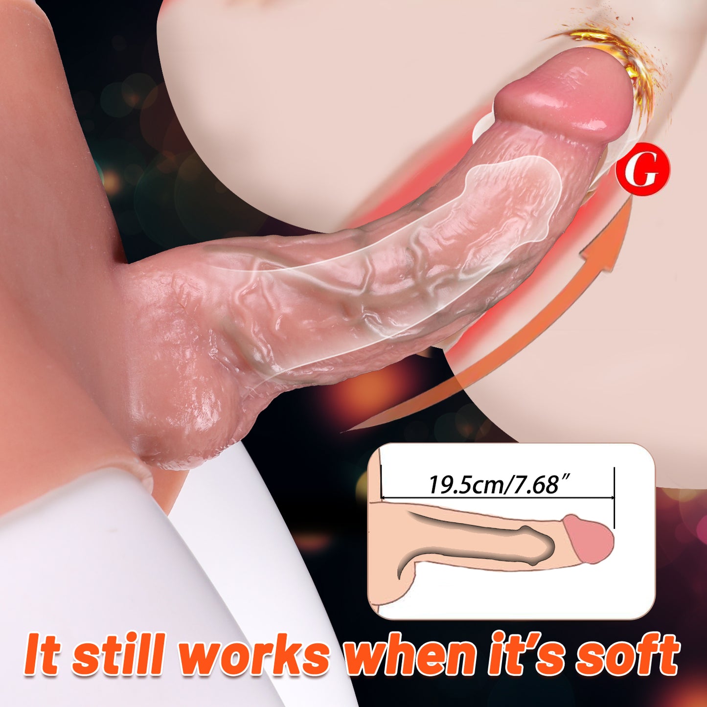 Realistic Flesh-Tone Penis Sleeve Strap On – Enhanced ED Support Anatomical Male Sex Toy