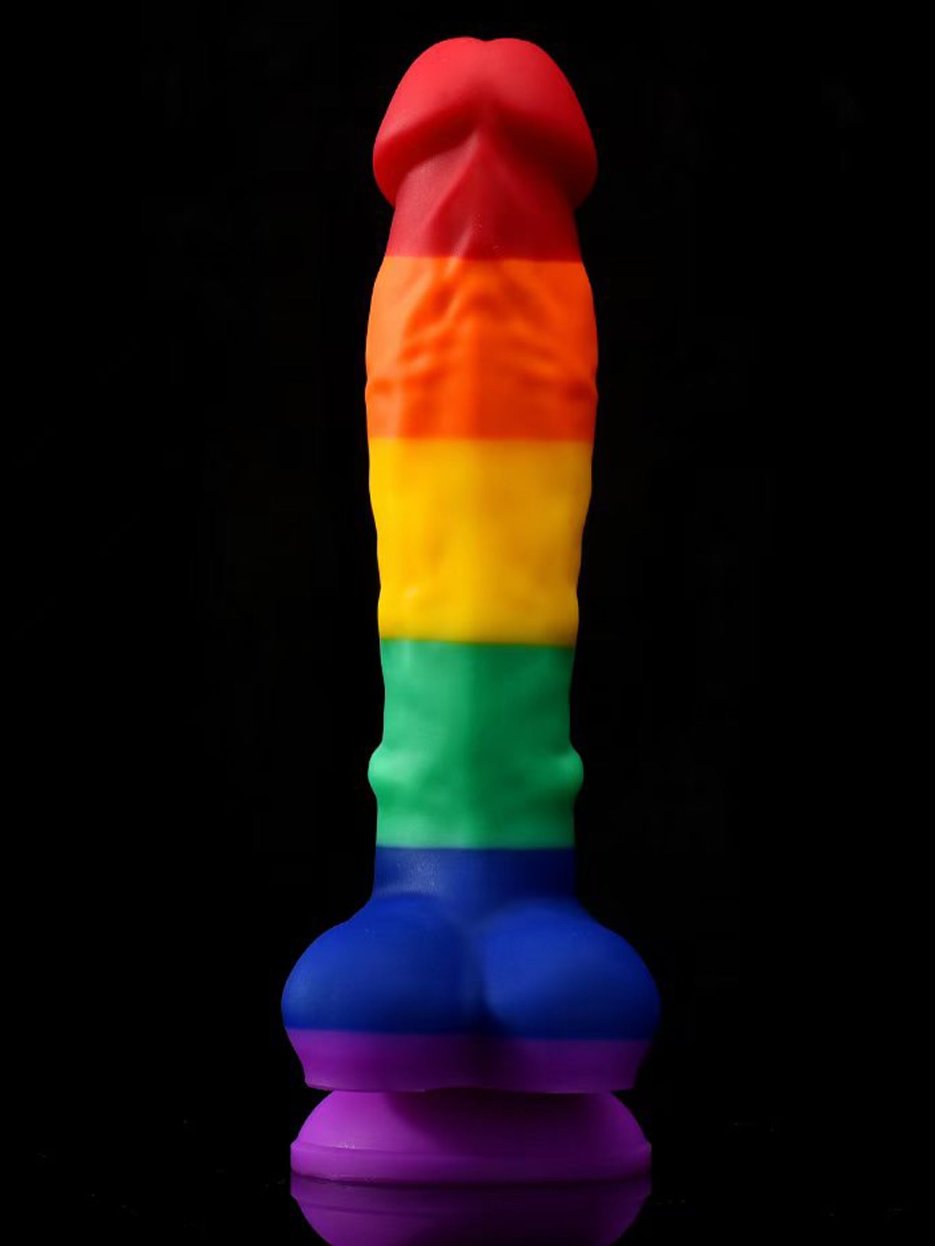 Realistic Silicone Anal Dildo -Rainbow Suction Cup Female Sex Toys