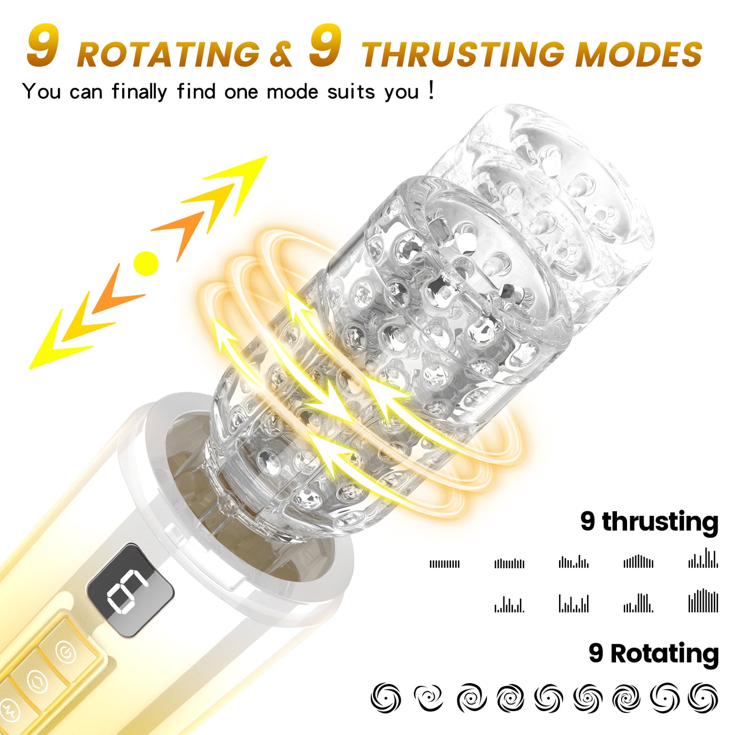 Fully Automatic Smart Masturbator Cup – Hands-Free Penis Massage Vibrators Sextoy