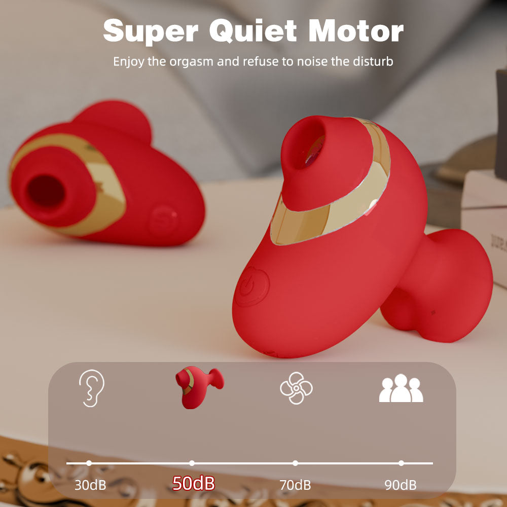 Nipple Suckers Clitoris Vibrator – Red Multi-frequency Female Masturbation Sex Toys