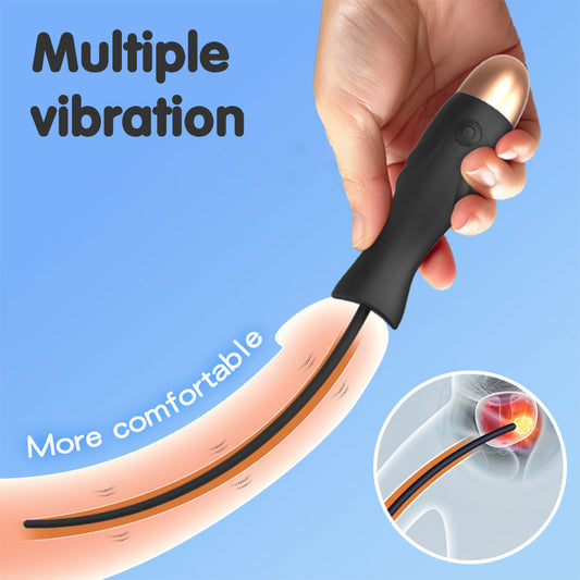 Vibrador con varillas de sonda para masaje de próstata - Juguetes sexuales de silicona para masturbación masculina gay