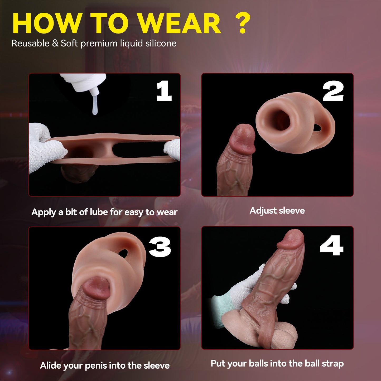 Realistic Strap-On Penis Sleeve — Confidence-Boosting Sexual Sex Toys for Men