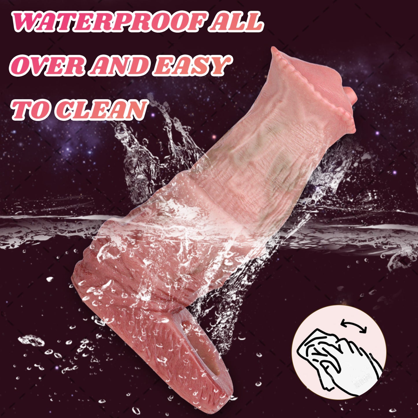 Realistische, verdickende Penishülle aus Silikon – Sexspielzeug zur Verzögerung der männlichen Verbesserung