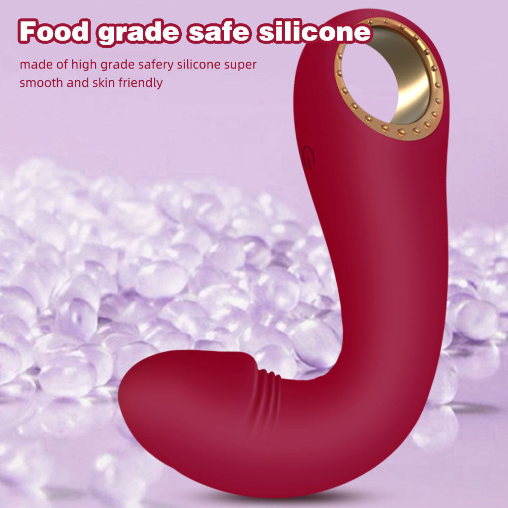 Multi Anal Dildo G-spot Vibrator – Red Silicone Female Masturbation Sextoy