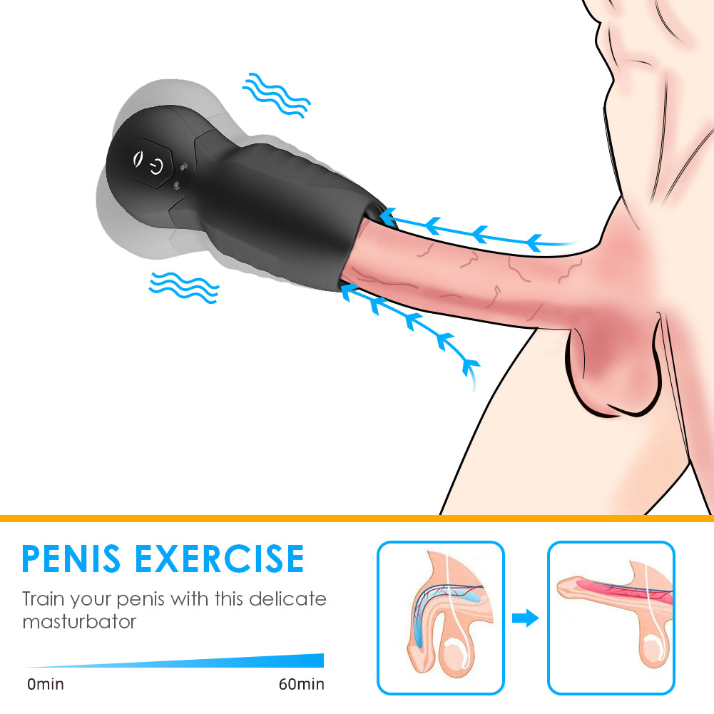 Glans Suction & Vibration Penis Massager Stroker – Dual-Engine Stimulation Male Masturbation Cup