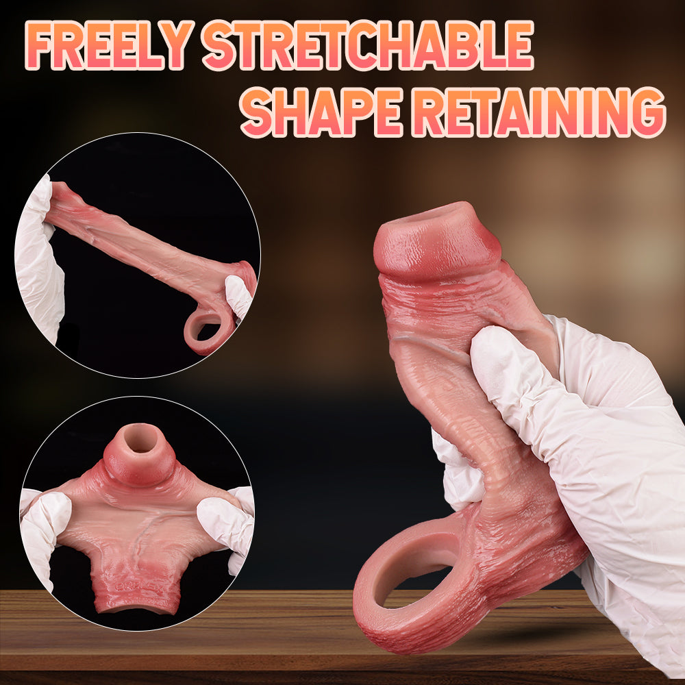 Realistic Silicone Penis Sleeve Sheath – Comfortable Penis Extender with a Focus on Sensation