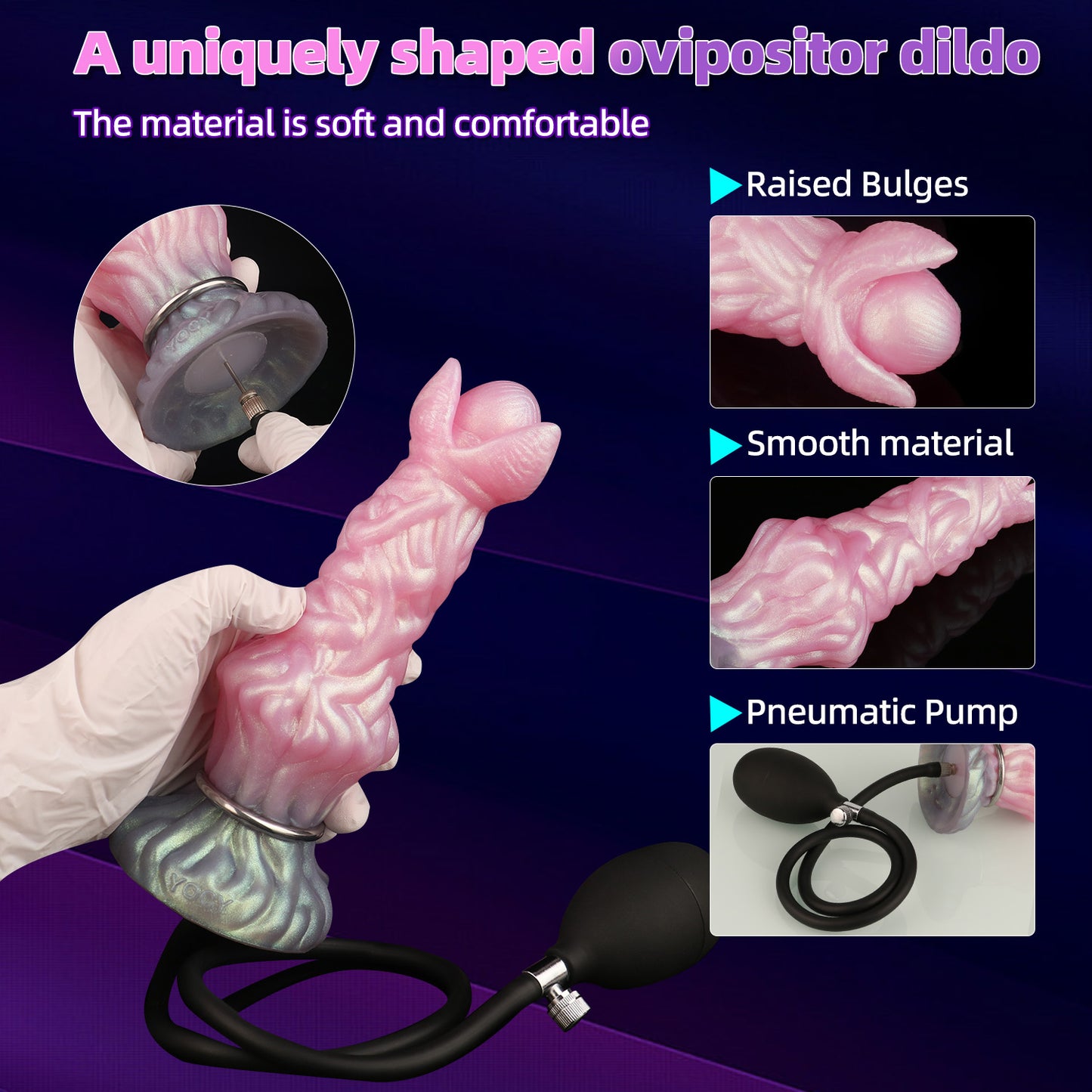 Consolador ovipositor Pandora - Tapón anal - Juguete sexual de silicona para mujeres con ventosa
