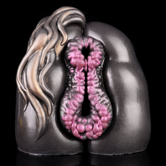 Trasero de caballo realista de doble canal - Juguetes sexuales masculinos de masaje con pene insertable