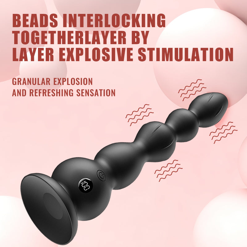 Anal Beads Vibrating Butt plug - Remote Control Vibrator Sex Toys for Women Men