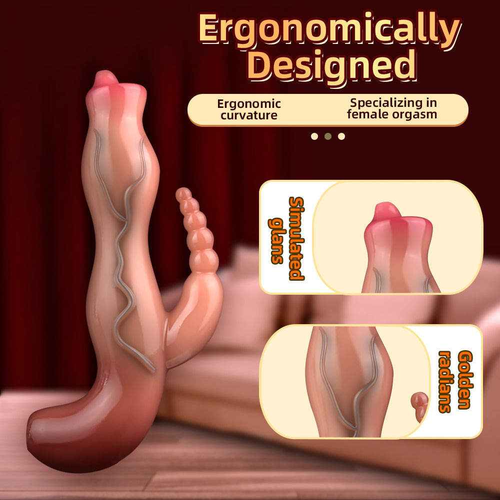 Consolador vibrador con cuentas Fantasy: estimulador de clítoris para juguetes sexuales femeninos