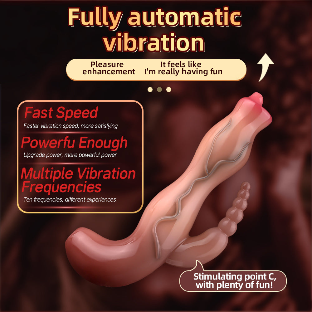 Consolador vibrador con cuentas Fantasy: estimulador de clítoris para juguetes sexuales femeninos