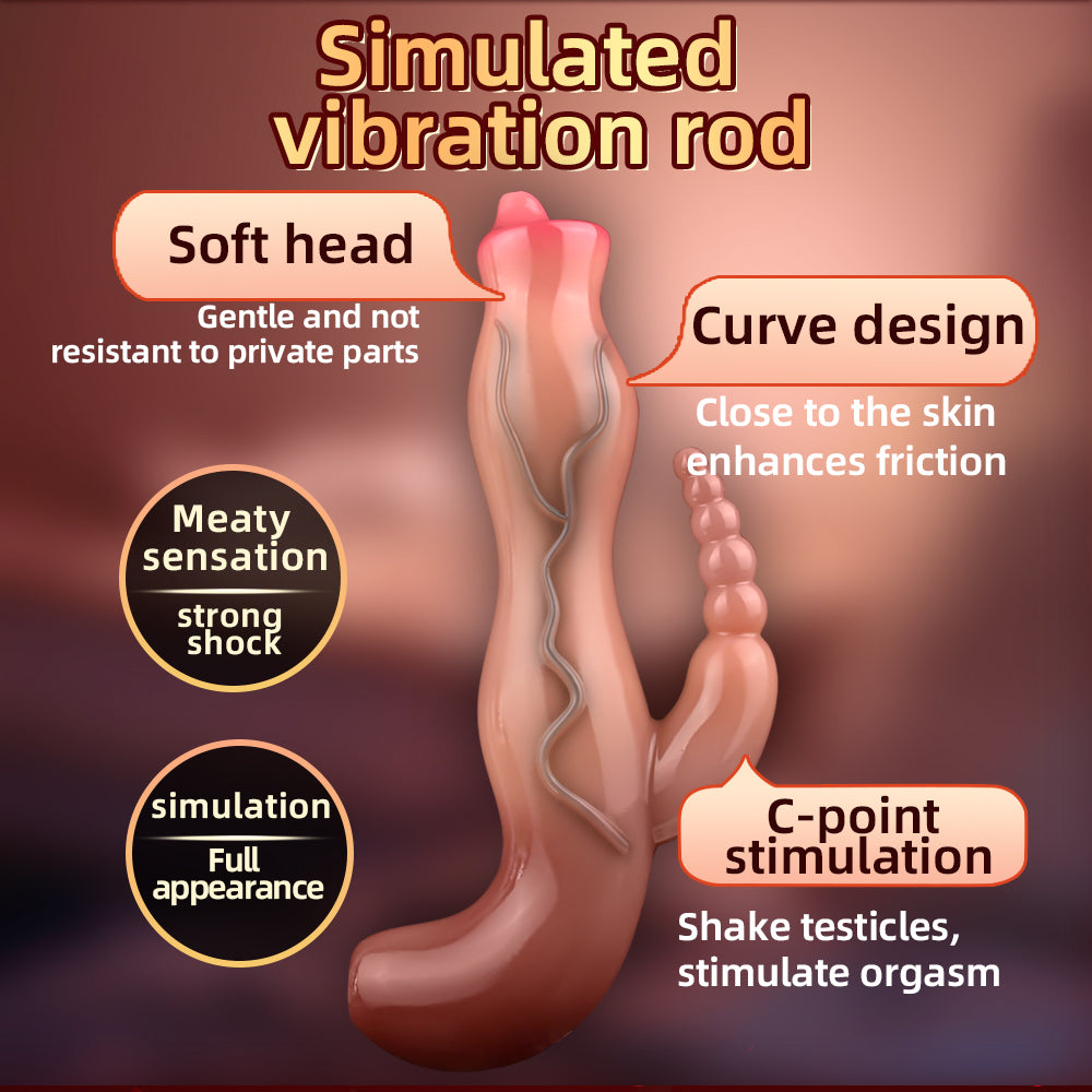 Consolador vibrador con cuentas Fantasy: estimulador de clítoris para juguetes sexuales femeninos