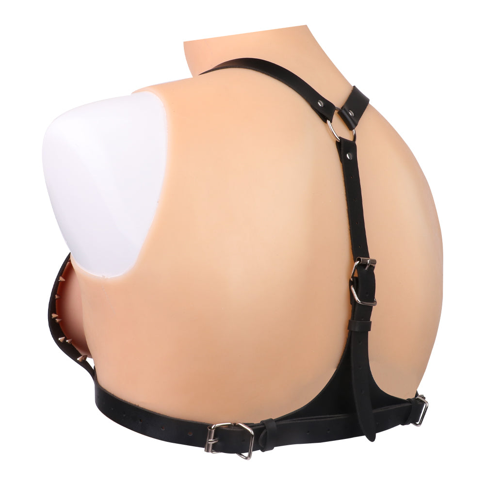 Leather Corset Lingerie Bondage Rope – Extreme Restraints Cupless Bra Female Sex Toys