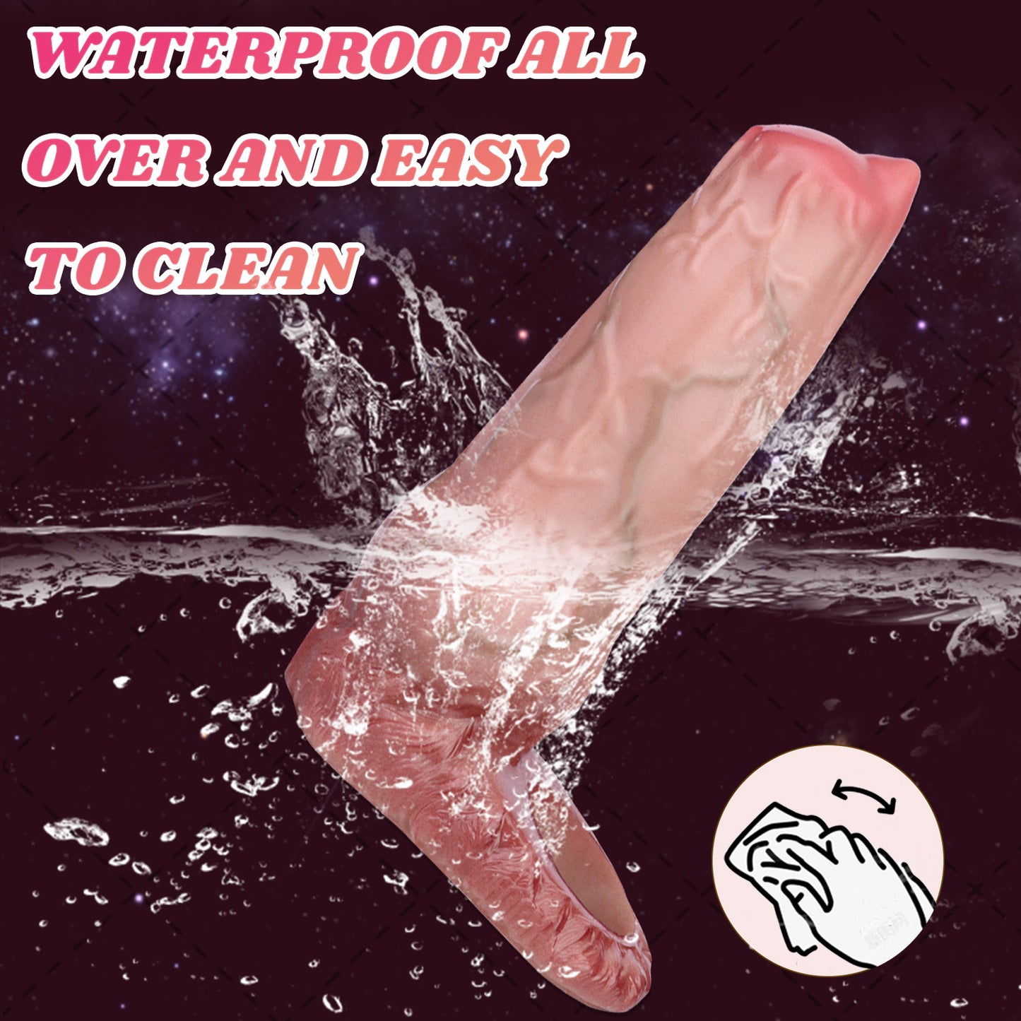 Fantasy Dog Silicone Cock Sleeve — Enhance Erections and Combat ED Male Sex Toy