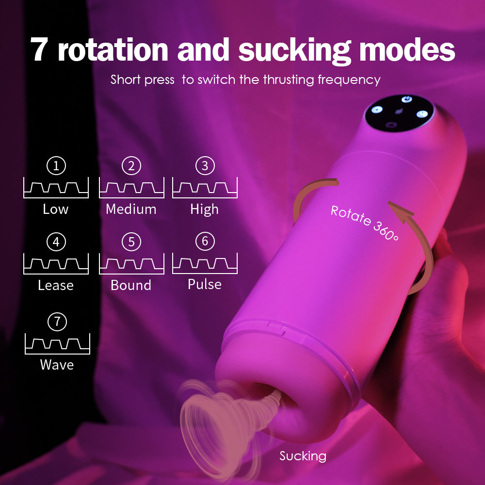 Smart Shower Stroker – 360° Rotation & Suction for an Immersive Pleasure Experience