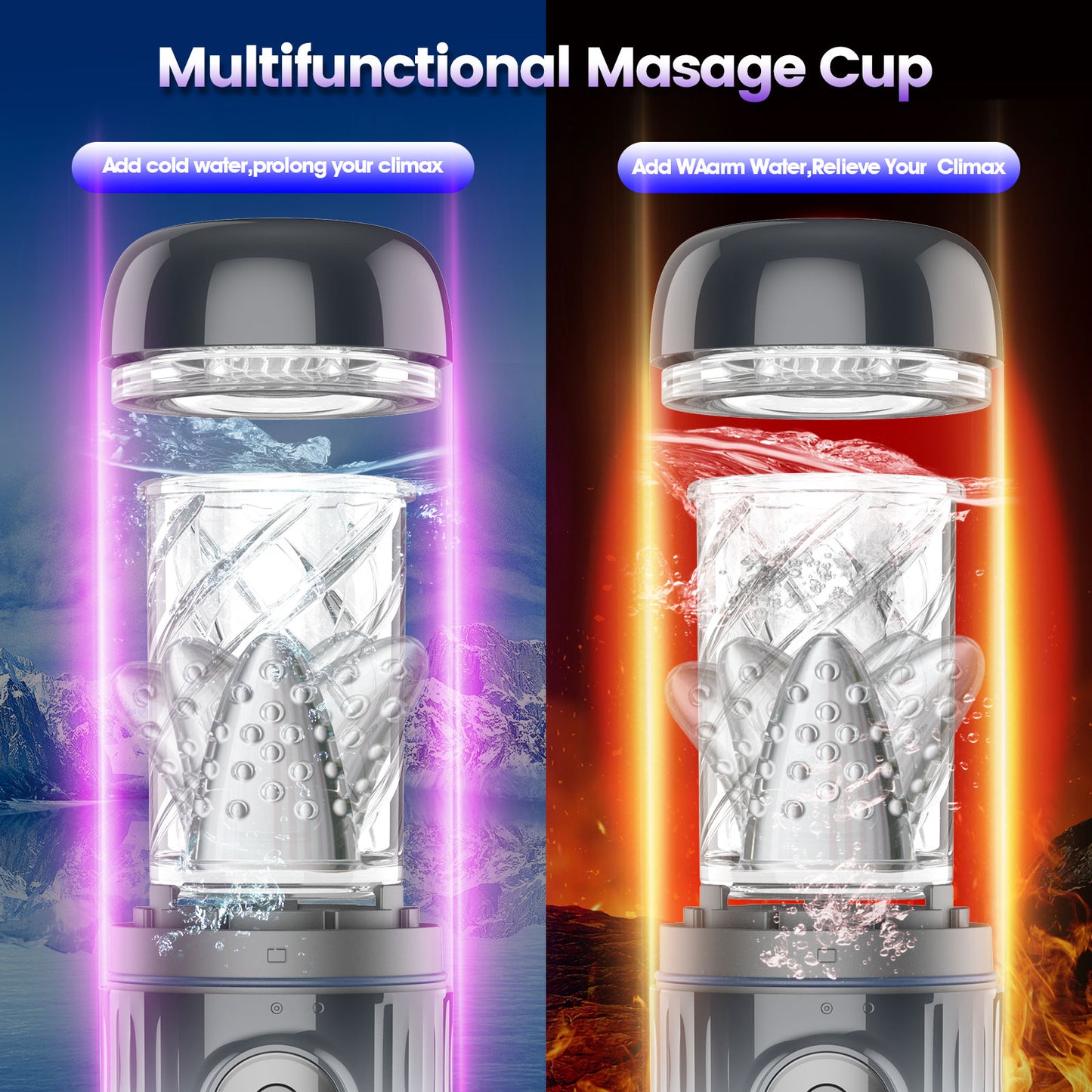 Cup-Shaped Male Masturbator – Multi-Function Adjustable Male Sex Toys