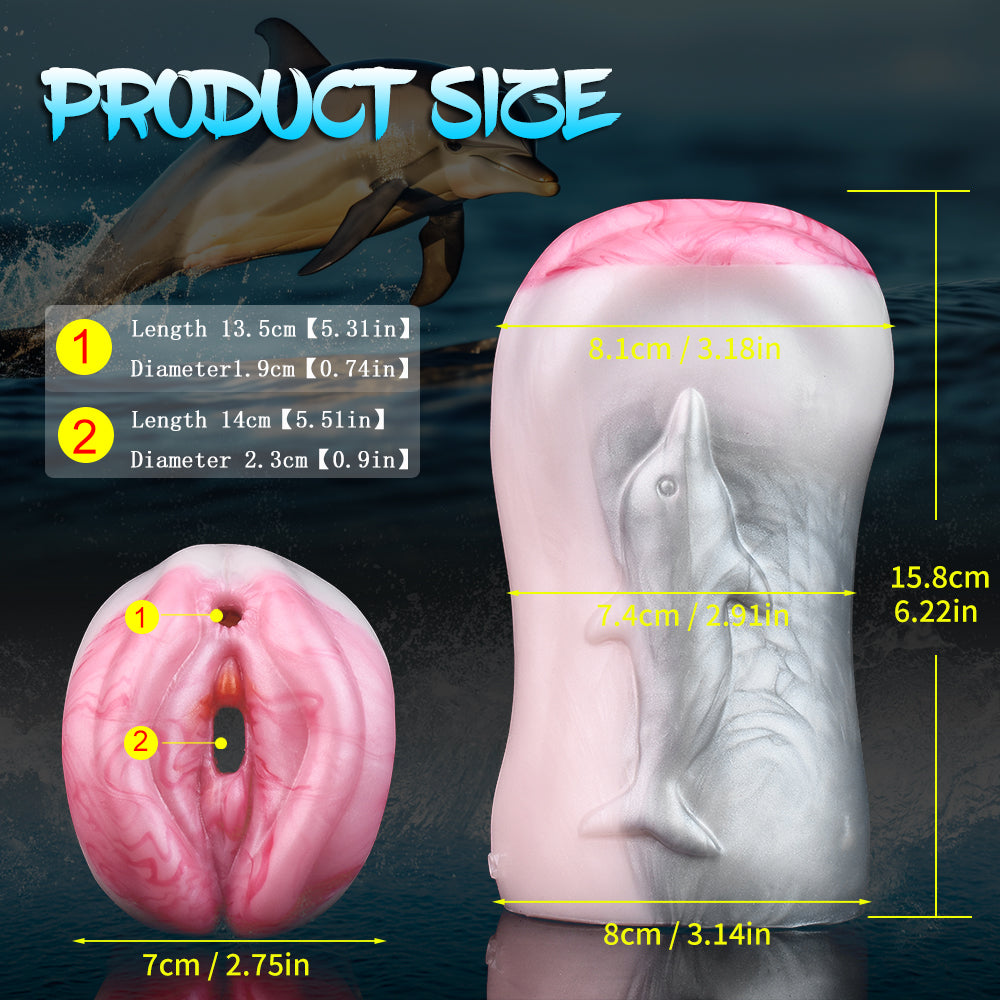 Dolphin-Inspired Pocket Pussy — Male Penis Massage Stroker Fullness Sex Toys