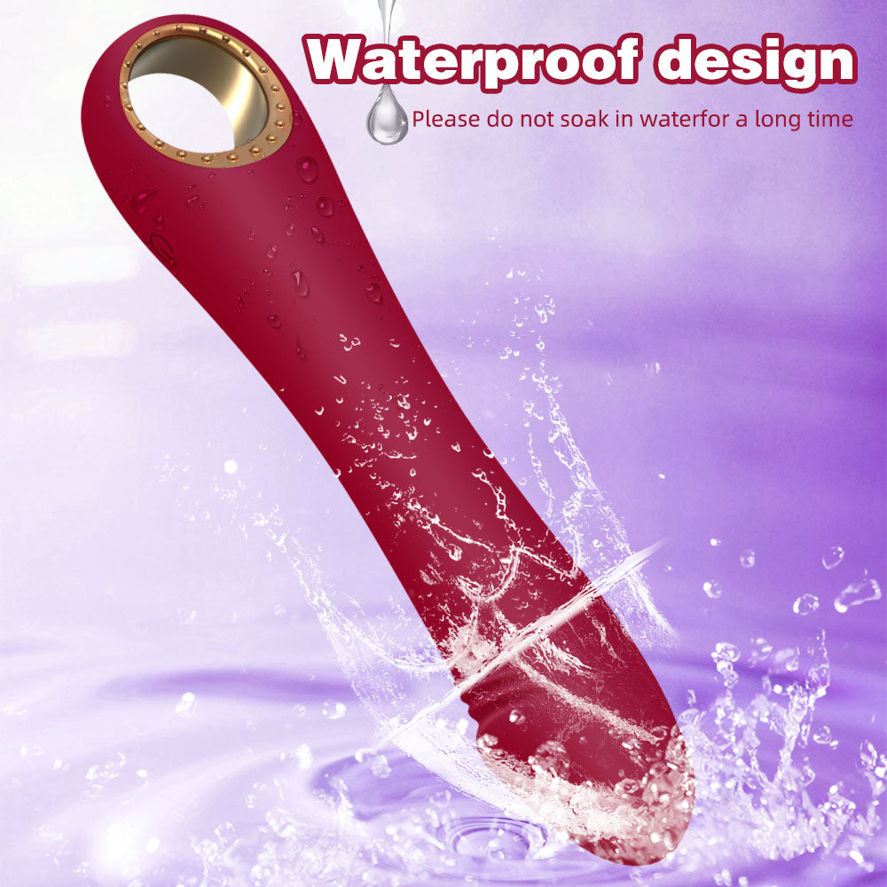 Multi Anal Dildo G-spot Vibrator – Red Silicone Female Masturbation Sextoy