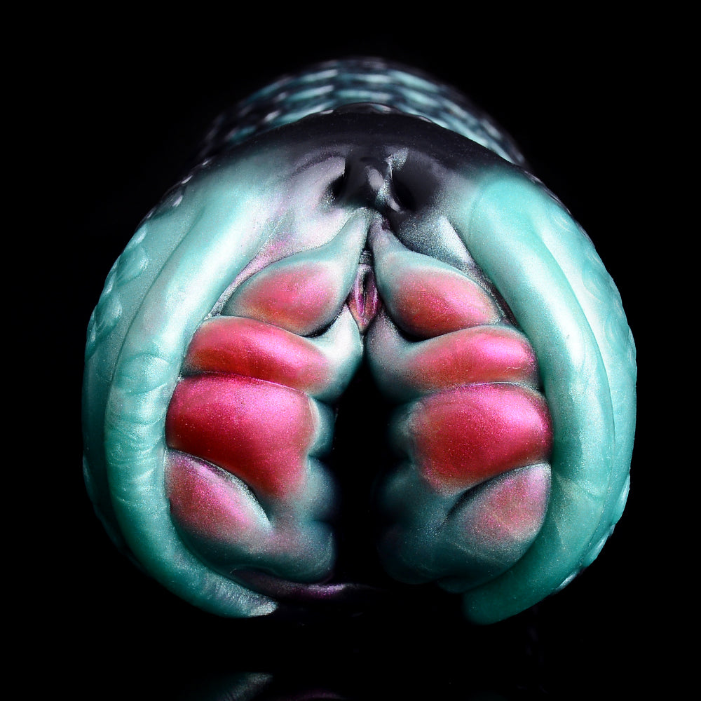 Black Mamba Snake Element Fantasy Pocket Pussy – Male Penis Massage Silicone Masturbation Sex Toy
