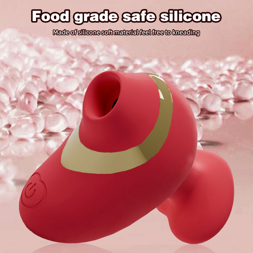 Nipple Suckers Clitoris Vibrator – Red Multi-frequency Female Masturbation Sex Toys