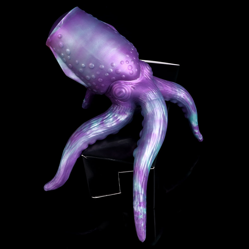 Consolador de bolsillo con tentáculos vaginales de doble acción: copa de masturbación suave con forma de pulpo realista para hombres y parejas homosexuales.