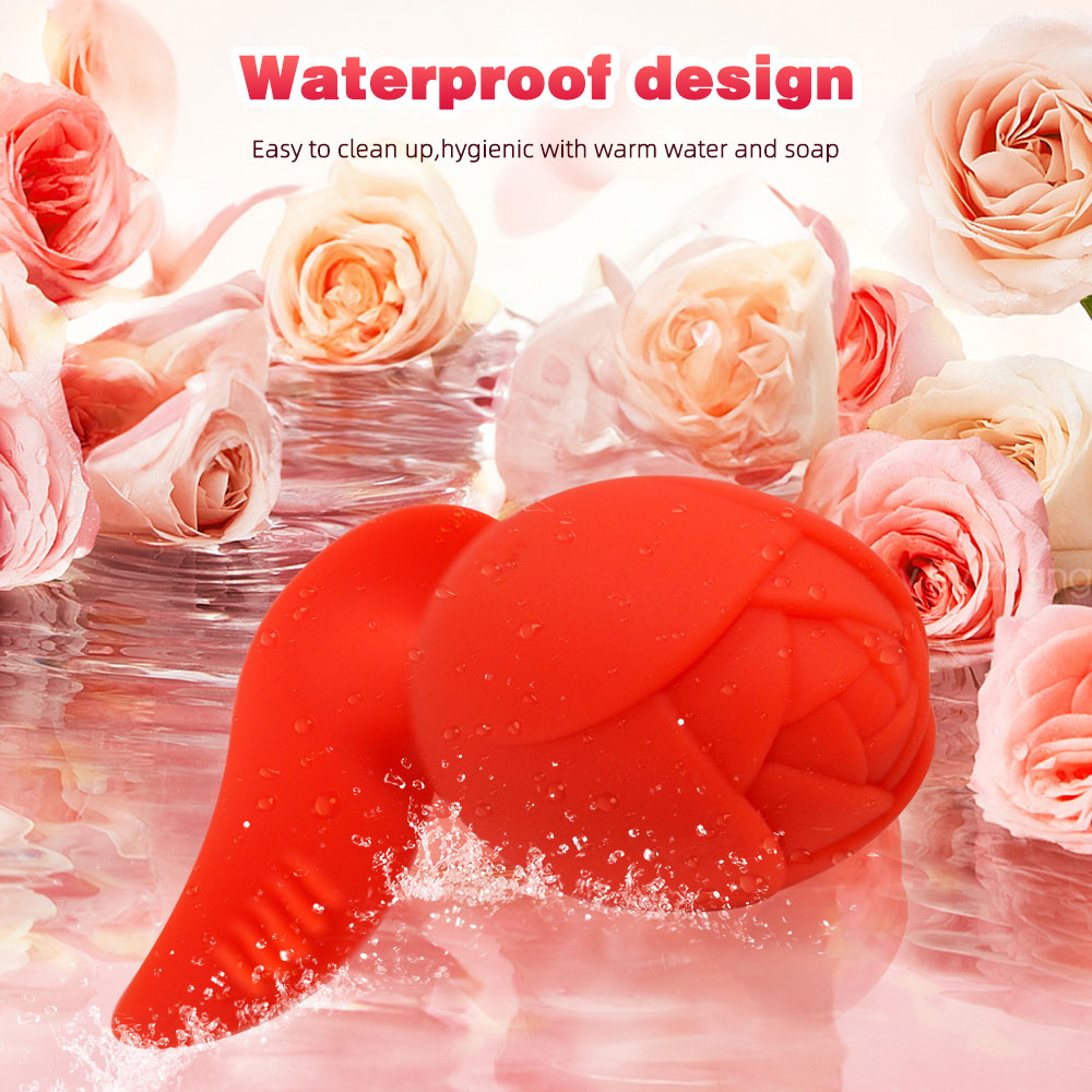 App Controlled Vibrating Anal Plug Rose Toy – Red Waterproof Silicone Female Sex Toy
