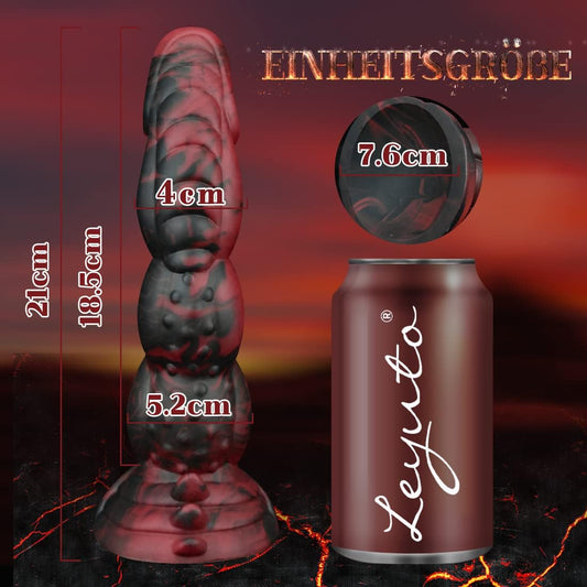 Consolador anal Fantasy de silicona con forma de monstruo: juguete sexual femenino diseñado para una estimulación vaginal diversa.