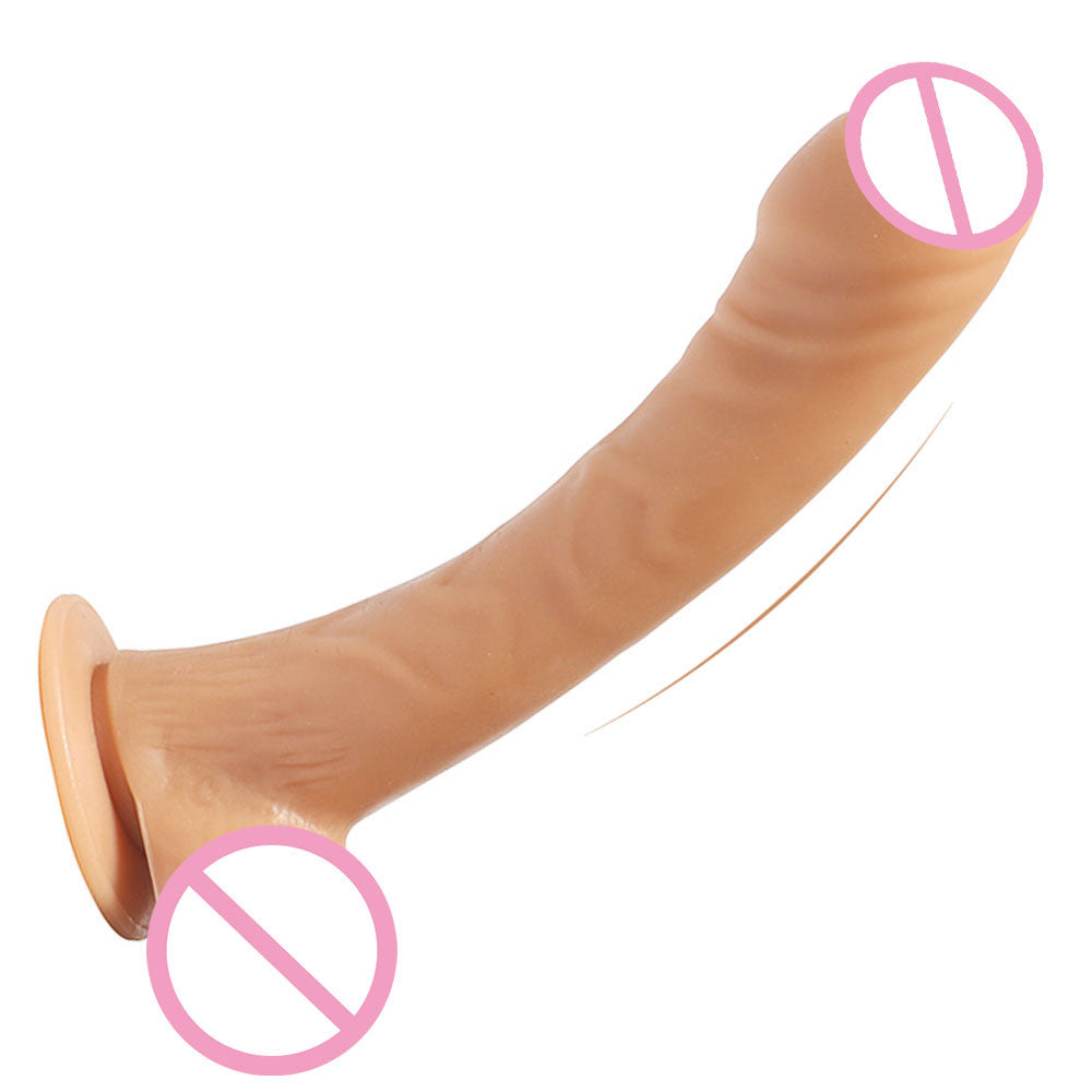 Consolador anal con ventosa de silicona: juguetes sexuales femeninos realistas para masturbación vaginal.