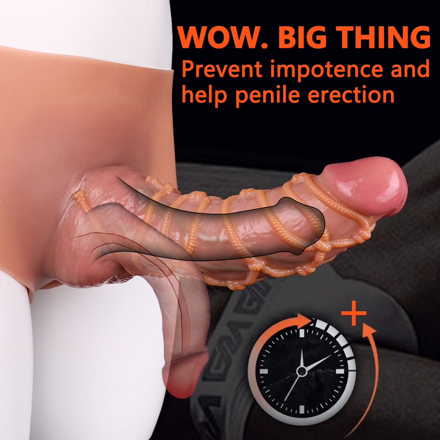 Pantalones de silicona con correa para el pene: diseño de simulación de juguete sexual en tono piel, para una experiencia sexual inmersiva.