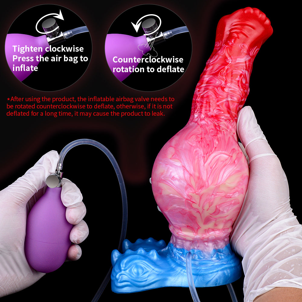 Water-Spraying and Inflating Giant Testicle Dildo — Ultimate Fantasy Sex Toy