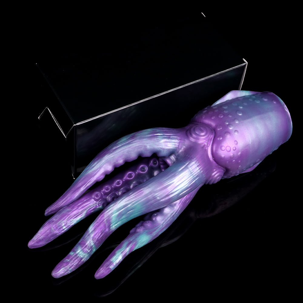 Consolador de bolsillo con tentáculos vaginales de doble acción: copa de masturbación suave con forma de pulpo realista para hombres y parejas homosexuales.