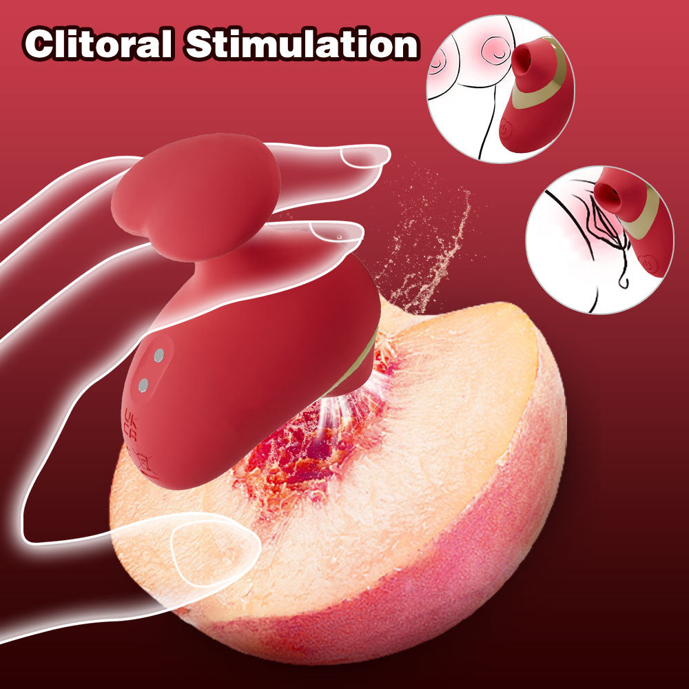 Nipple Suckers Clitoris Vibrator – Red Multi-frequency Female Masturbation Sex Toys