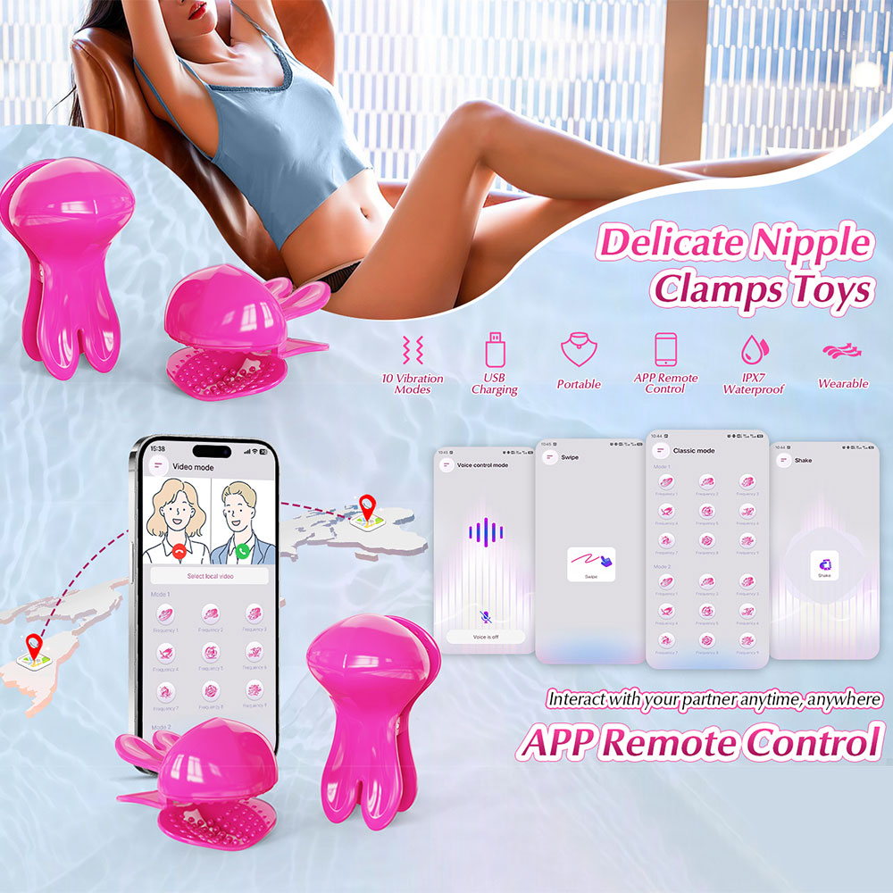 Pinzas vibratorias para pezones controladas por aplicación: una revolución sensual para el juego BDSM y la exploración del bondage