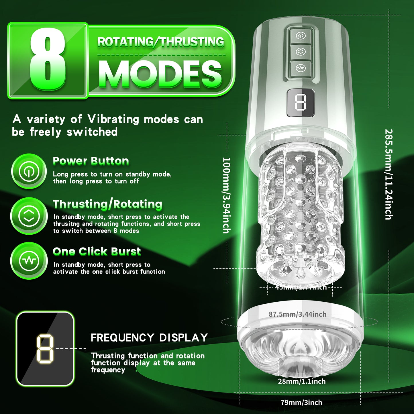 Intelligent Thrusting & Rotating Blowjobs – Multi-Mode Adjustable Sex Toys for Men