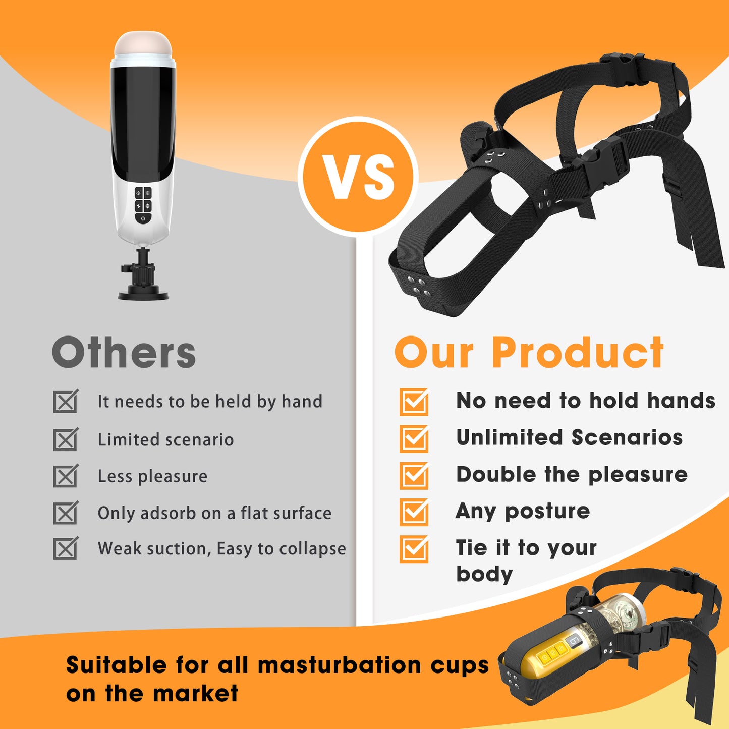 Fully Automatic Smart Masturbator Cup – Hands-Free Penis Massage Vibrators Sextoy