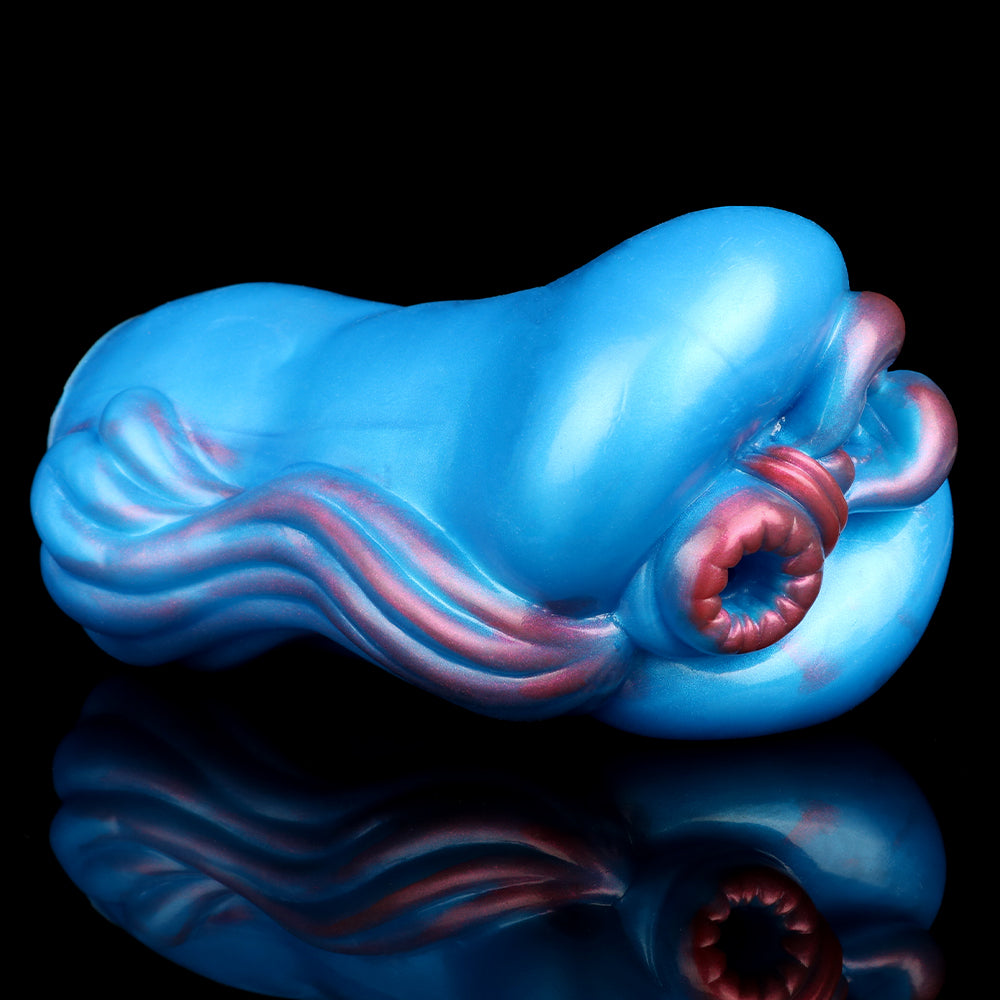 Vagina vibradora de bolsillo de fantasía de otro mundo: doble cámara ajustada para el doble de placer