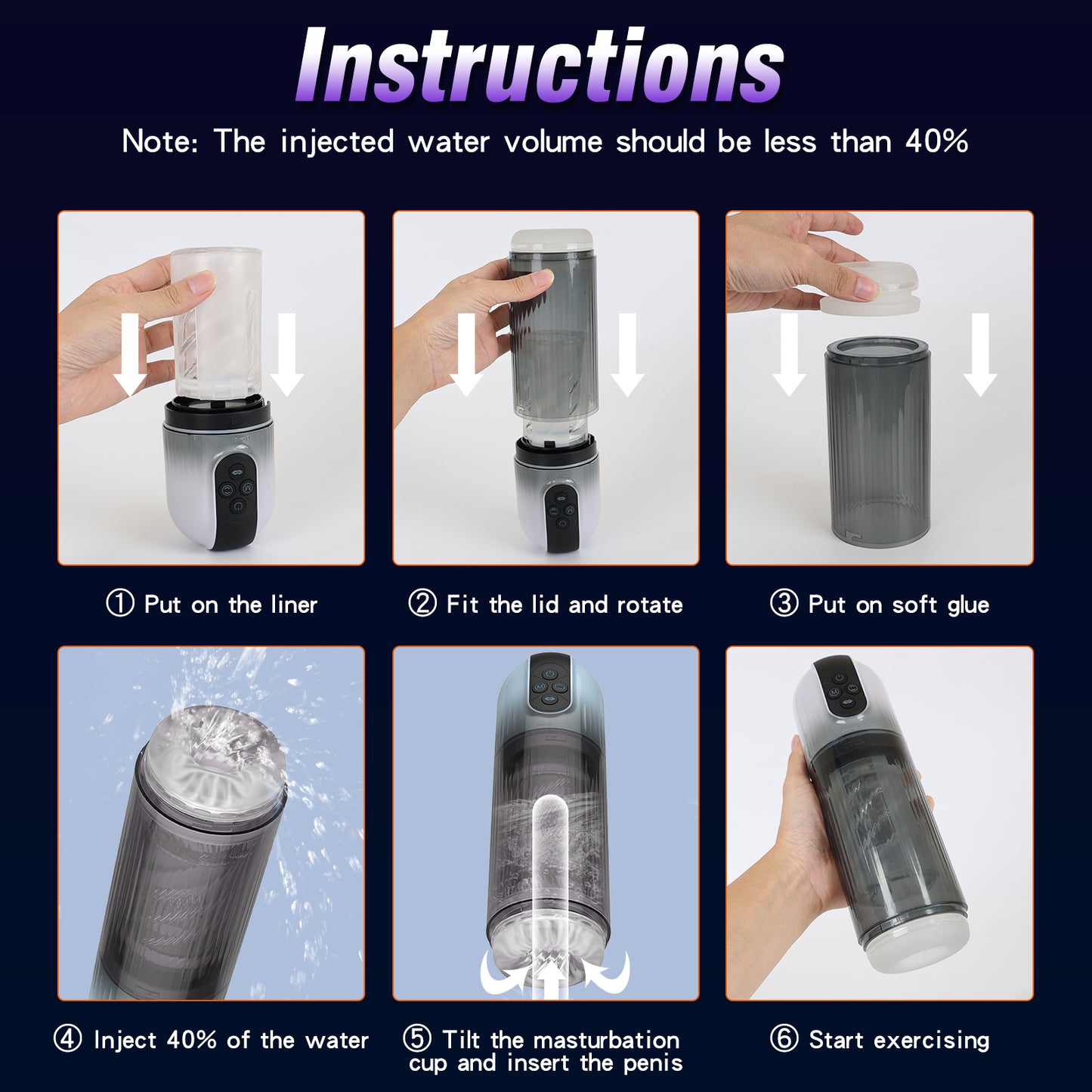 Cup-Shaped Male Masturbator – Multi-Function Adjustable Male Sex Toys
