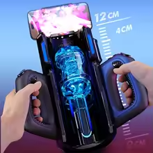 Dual-Handle Auto Stroker – Smart Voice-Interactive Vibrating Masterbation Toys for Men