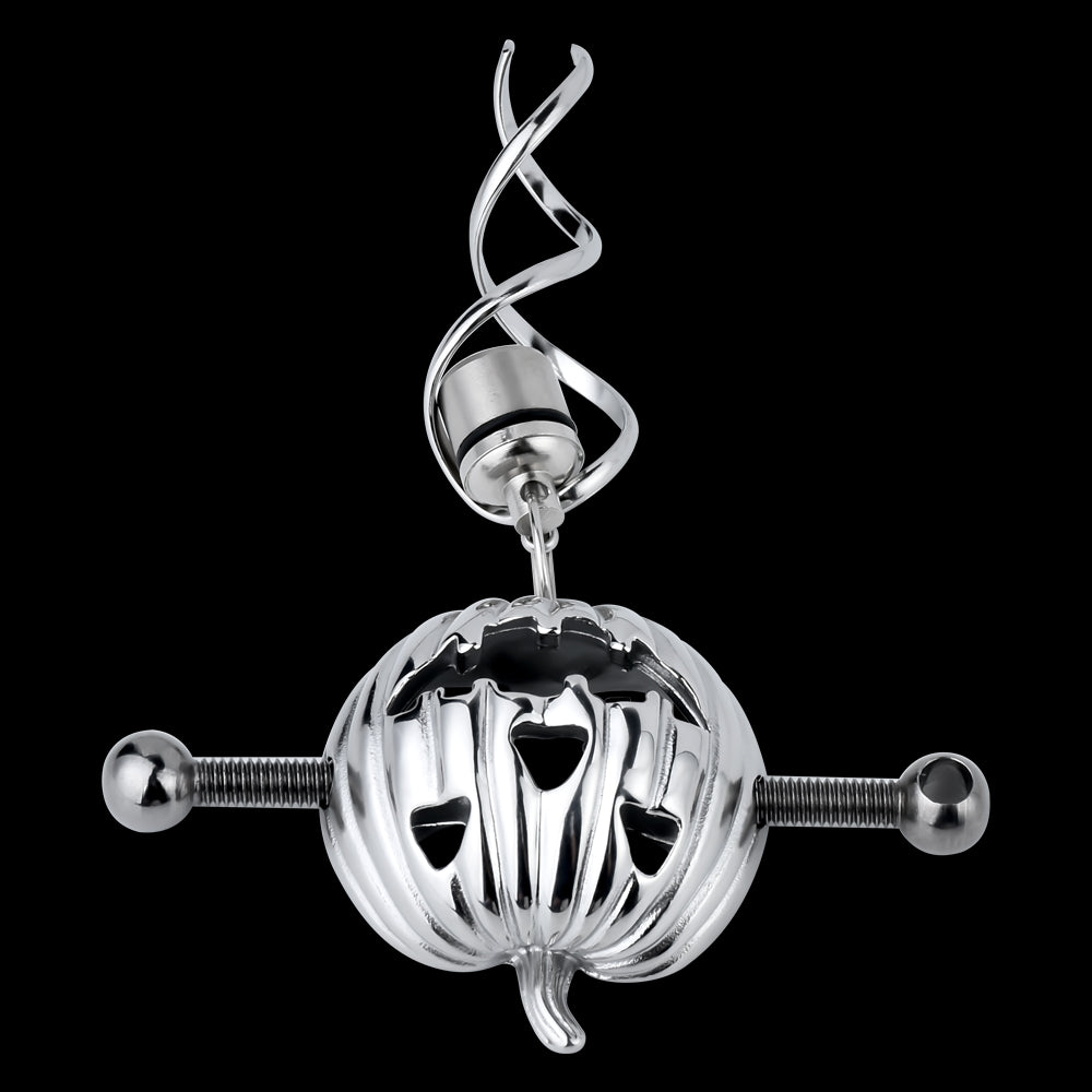 Pumpkin Lantern Nipple Clamps Rope Bondage - Leather HarnessFemale Sex Toys of BDSM