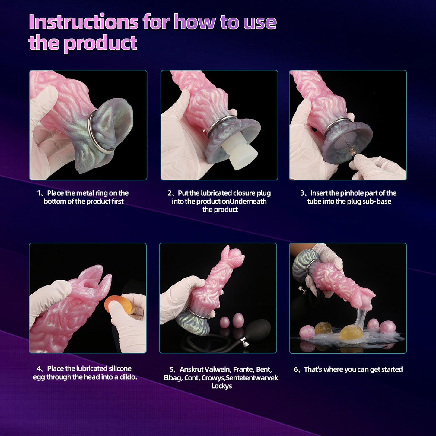 Consolador ovipositor Pandora - Tapón anal - Juguete sexual de silicona para mujeres con ventosa