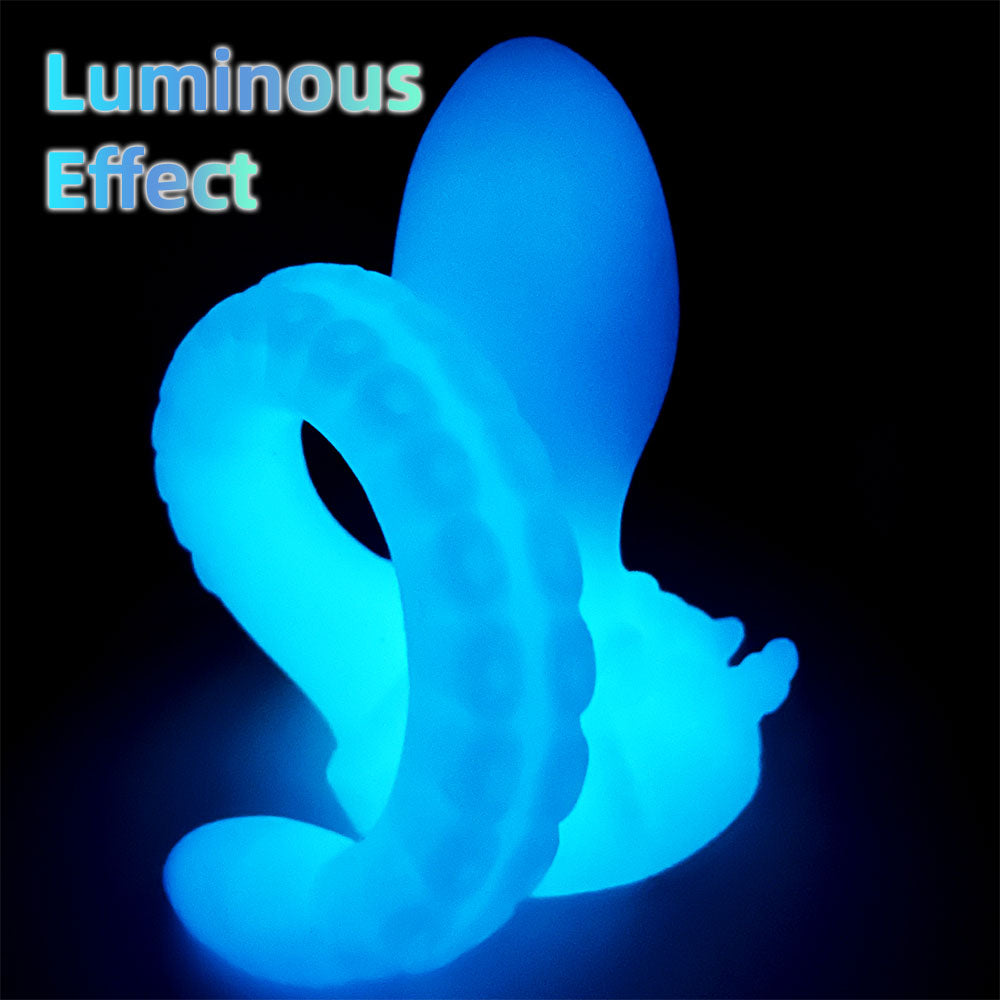 Glowing Tentacle Fantasy Anal Butt Plug – Dual Stimulation Vagina Masturbation Female Sex Toys