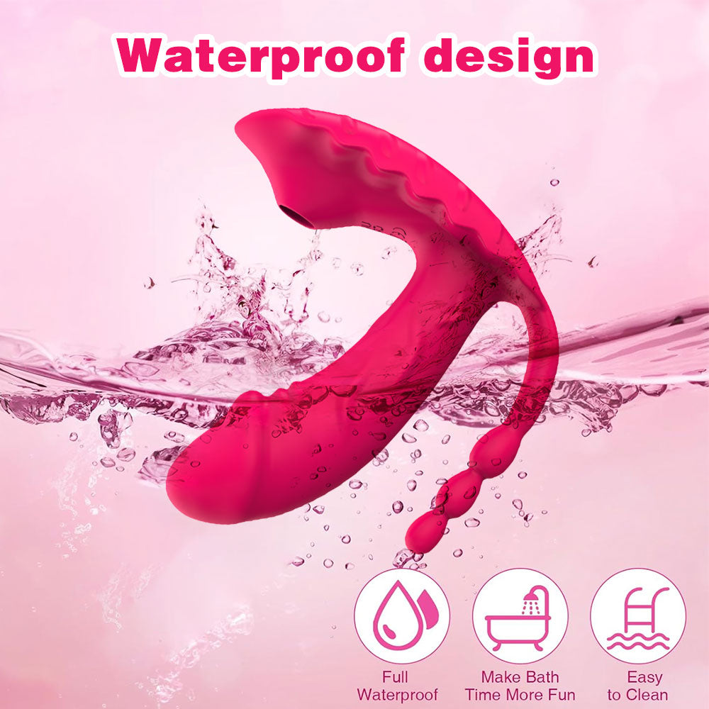 Insertable Vibrating Dildo with Anal Beads — Anchor-Style Sex Toys for Dual Stimulation
