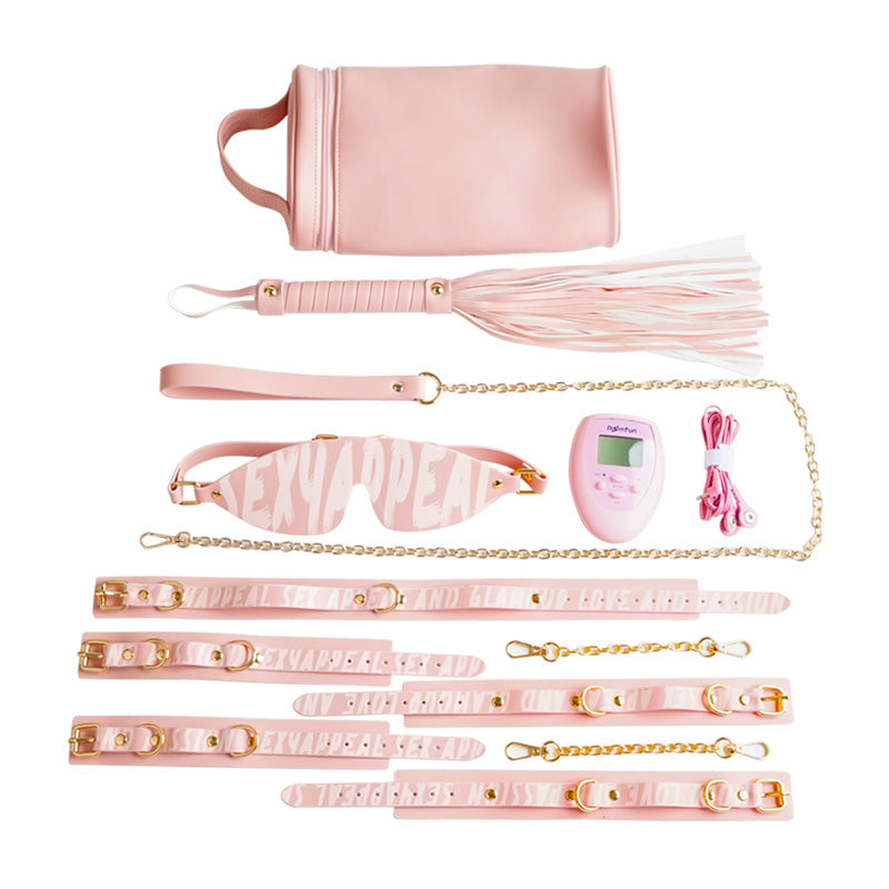 Leather BDSM Kit - Ruined Orgasm Restraint Bondage Sex Toys for Women