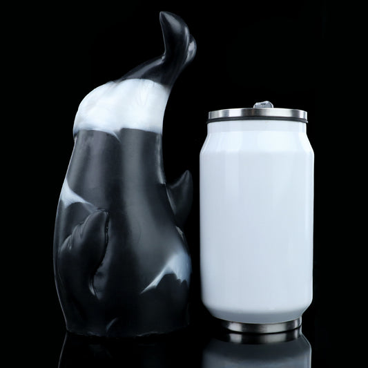 Masajeador de pene con forma de ballena, masturbador masculino de silicona líquida